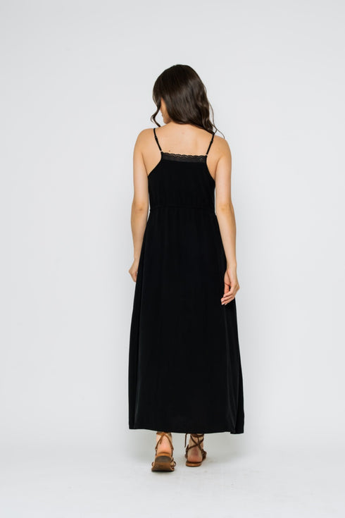 Marilyn-Eyelet Trim Sun Dress